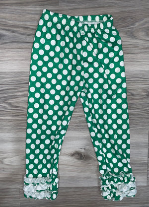 Icing Pants (Green Polka Dot)