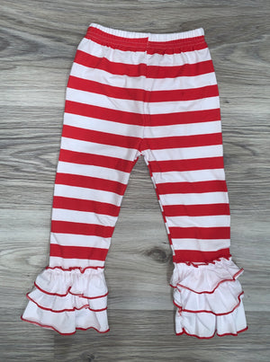 Icing Pants (Red and White Striped Triple Ruffles)